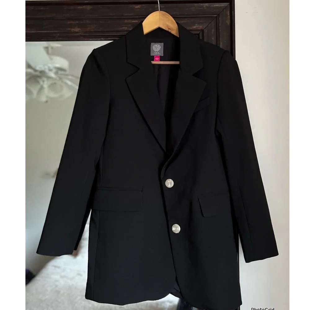 Vince Camuto Garden Romance Black Blazer size 4 Career Workwear - Picture 2 of 5